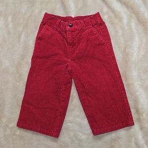 JANIE AND JACK RED CORDUROY PANTS, SIZE 12-18 MONTHS